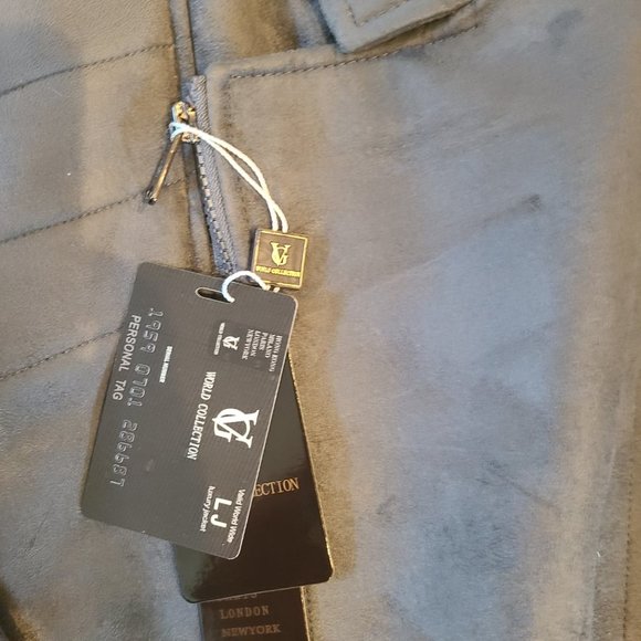 NWT Men's XL Gray Faux Suede Fall/Spring Jacket - Picture 9 of 9